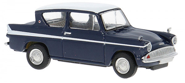 Brekina 19337 - Ford Anglia dunkelbla/weiß 1959