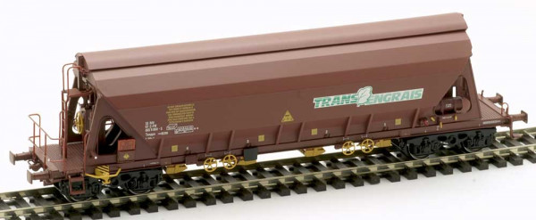 Albert Modell 065330 - SNCF Schüttgutwagen FW Tanpps braun Ep.6 “Trans Engrais”
