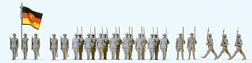 Preiser 75102 - Wachaufzug der NVA Deutsche Demokratische Republik 25 unbemalte Figuren Bausatz