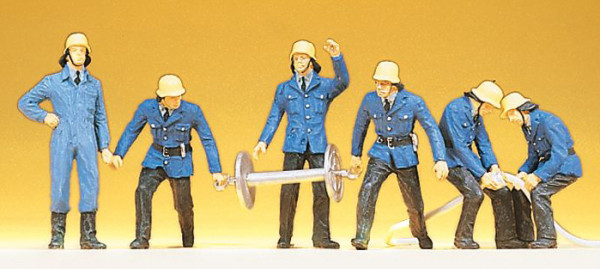 Preiser 14204 - Feuerwehrmänner 6 teilig