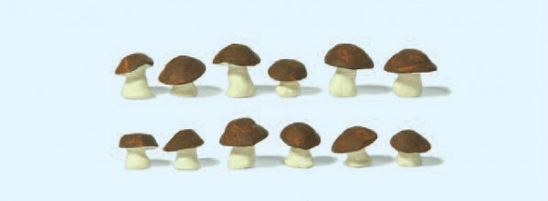 Preiser 45240 - Steinpilze, Kunststoff handbemalt