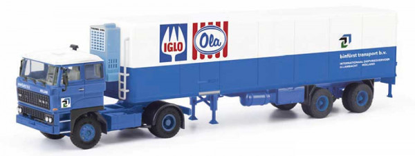 Herpa 87MBS026321 - DAF 2800 Kühlkoffer-Sattelzug "Binfürst / IGLO"