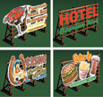 Proses PLS-007 - Set Reklametafeln Lasergeschnittener Bausatz Bausatz Nr. 1 (4er Set)