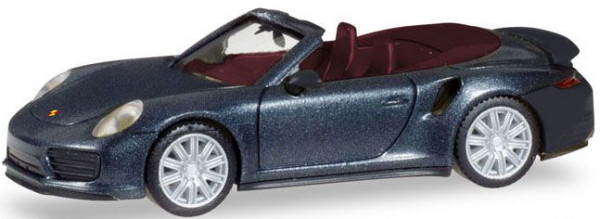 Herpa 038928 - Porsche 911 Turbo Cabriolet, tiefschwarzmetallic