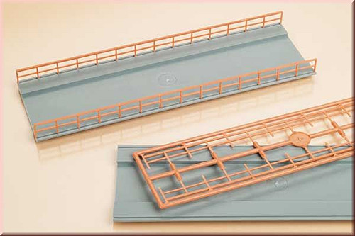 Auhagen 48596 - Fahrbahnen, Geländer je 20,6 x 6,5 cm