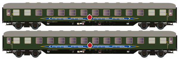 Hobbytrain H22215 - 2er Set Liegewagen Bcm 53 DB/Apfelpfeil, Ep.IV, grün