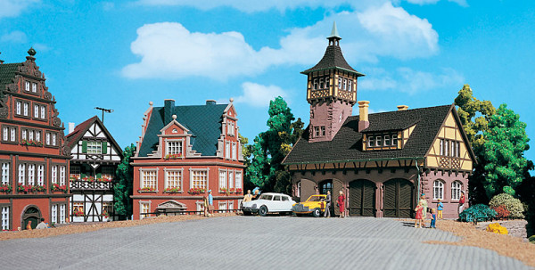 Vollmer 43756 - Gerätehalle mit Turm 140x80x170 mm Fachwerk