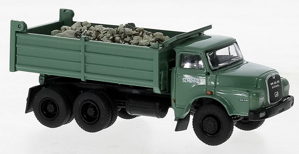 Brekina 78107 - MAN 26.280 DHAK mit Ladegut 1972, Schwarzbau,