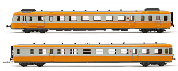 Arnold HN2637S - SNCF Dieseltriebwagen RGP2 Trieb- und Beiwagen in modernisierter Ausführung orange-