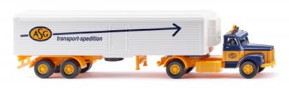 Wiking 055603 - Scania Hauber Kühlkoffersattelzug "ASG" - 1974-80