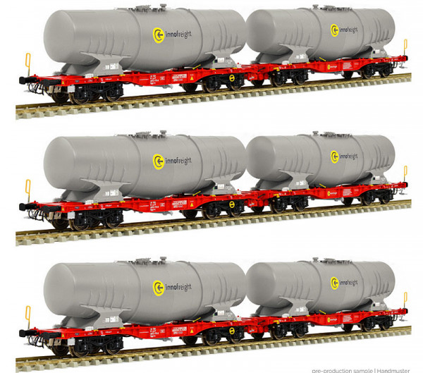Sudexpress S854002 - ÖBB Set 3-teilig Flachwagen Sggrrs80` innofreight Ep.6, beladen mit SurfaceWate