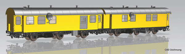 Piko 55918 - DB AG Set /Wohn/Werkstattwagen 3yg gelb Ep.6, Bahnbau
