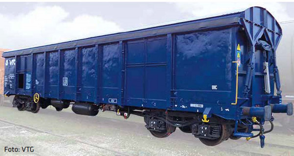 NME 551651 - DB AG Güterwagen mit Schwenkdach Tamns blau Ep.6, "VTG", Wechselstrom