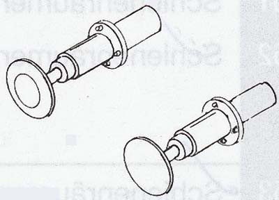 Weinert 8604 - Stangenpuffer,rd.Flansch,4,3mm