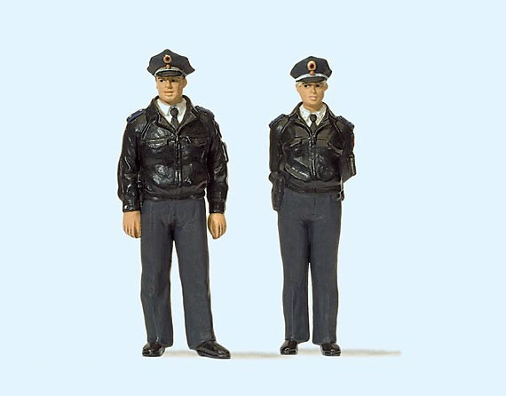 Preiser 65364 - Polizisten stehend, Blaue Uniform BRD