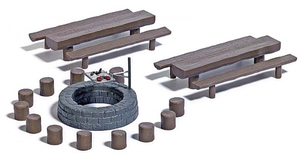 Busch 7781 - Set Waldgrillplatz, reichhaltig