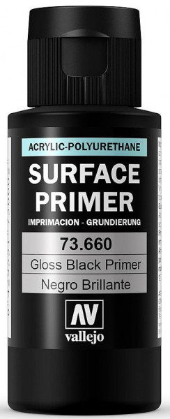 Vallejo 773660 - Grundierung, schwarz, glänzend 60ml