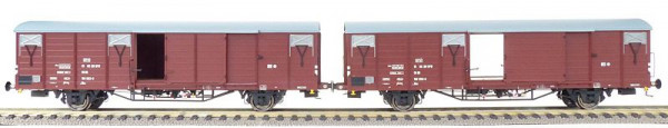 Exacttrain 20466 - DR Set gedeckte Güterwagen Gbs1500 2-teilig Ep.4, Wagen mit Beladung