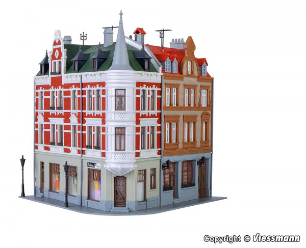 Kibri 38294 - Haus am Sternplatz in Görlitz an der Neiße 22,5x23,5x19 cm Gebäudewinkel 60° Zweifarbe