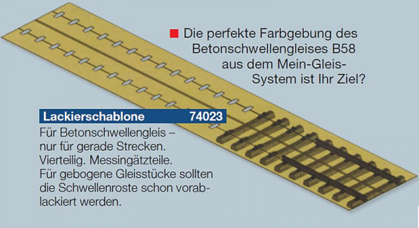 Weinert 74023 - Lackierschablone Betongleis