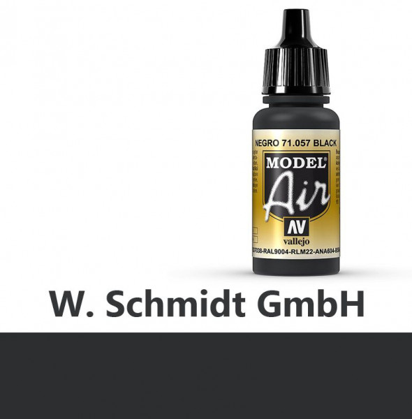 Vallejo 771057 - Model Air Schwarz, 17 ml