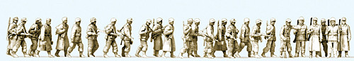 Preiser 16609 - Infanterie gehend Winteruniform Deutsches Reich 1944-45 26 teilig unbemalt