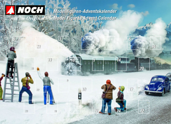 Noch 44998 - Figuren-Adventskalender 24 Figuren 3D-Master