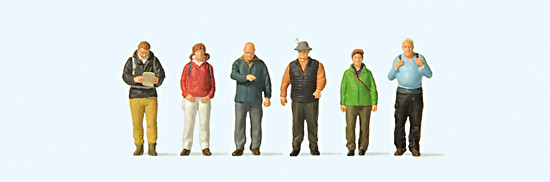 Preiser 10699 - Wanderer, 6 Figuren
