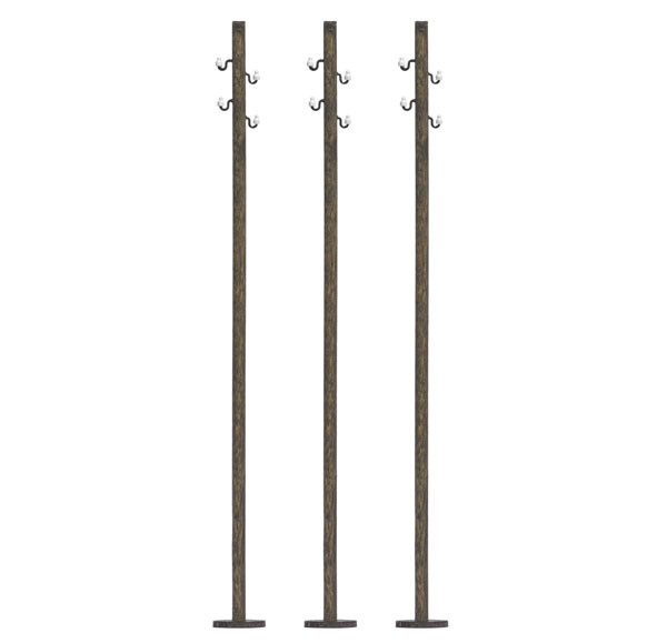 Busch 8954 - Freileitung 3 Holzmasten TT