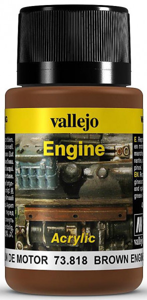 Vallejo 773818 - Weathering braune Ruß-Flecken, 40 ml
