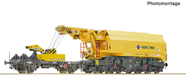 Roco 7310138 - EINSTELLER Eisenbahnkran EDK 750 RTS Swietelsky DC-Snd. E6