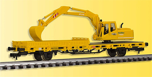 Kibri 26250 - Niederbordwagen mit Atlas Bagger GleisBau, Fertigmodell