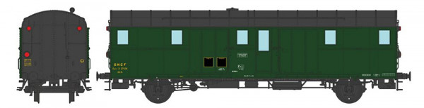 REE VB-311 - SNCF Gepäckwagen OCEM32 Ep.3a, Region West, Dach und Stirnwand schwarz, 3 Schlusslichte