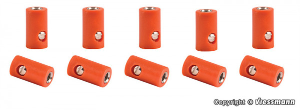 Viessmann 6884 - 10 Muffen, orange