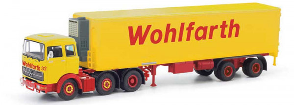 Herpa 87MBS026277 - Mercedes-Benz LPS 2032 Kühlkoffer-Sattelzug "Wohlfarth"