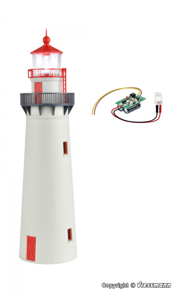 Kibri 39170 - Leuchtturm mit LED-Leuchtfeuer, Funktionsbausatz