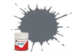 Humbrol 484123 - Farbdose 14ml Acryl Nr. 123 Sehr dunkles Seegrau, satiniert Nr.: AB0123