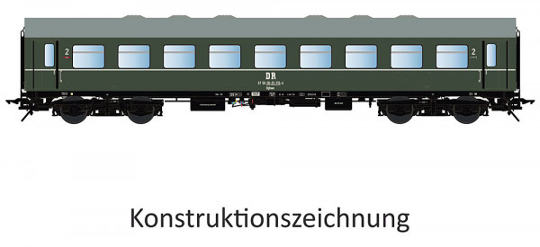 Lenz 41180-05 - DR Reko-Personenwagen Bghwe Farbe TGL 2233 Ep.4, Drehgestelle Görlitz V