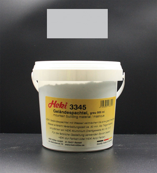 Heki 3345 - Geländespachtel 500 g grau Heki Geländebau