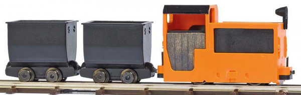 Busch 12020 - Star Set Grubenbahn Grubenbahnlokomotive B 360 mit Bergwerksloren