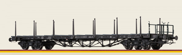 Brawa 50654 - DR Drehgestellflachwagen Rkmo mit Bremserbühne Ep.4