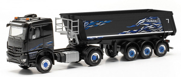 Herpa 316774 - Mercedes-Benz Arocs Classicspace 4x4 Schmitz Kipp-Sattelzug "Wagner"