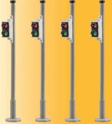 Viessmann 5096 - Fußgängerampel, 4 Stück, nur passend zu 5095 Verkehrsampel