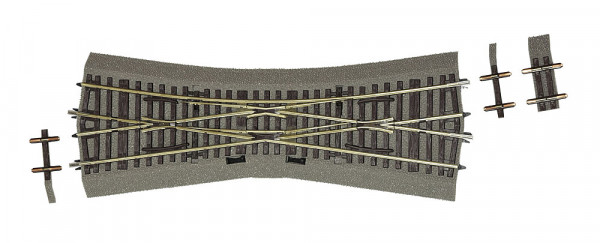 Roco 42547 - Roco Line mit Bettung Einzelkreuzungsweiche EKW15