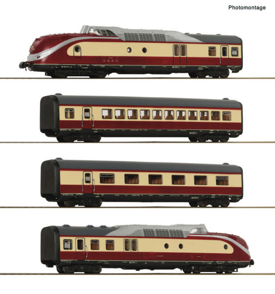 Roco 7720025 - DB 4er Set Dieseltriebzug BR 601 DB AC-Snd. E4