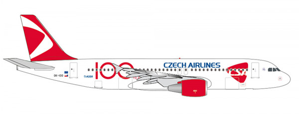 Herpa 537667 - CSA Czech Airlines Airbus A320 "100 Years"