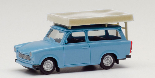 Herpa 024181-003 - Trabant Universal Dachzelt,pastellblau