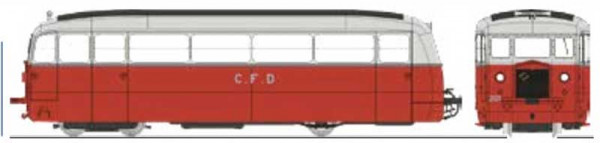 REE VM-053 - CFD Triebwagen DE DION type ND 2 Scheinwerfer Vivarais-Lazere (ohne Lüfter)