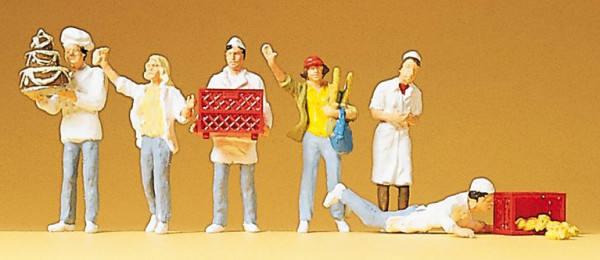 Preiser 10377 - An der Bäckerei 6 teilig