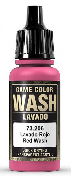 Vallejo 773206 - Wash-Color Farbe , Red Wash, 17 ml